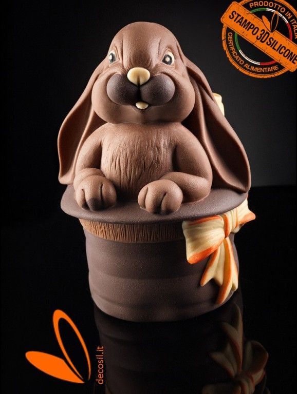 Conejo en el Sombrero Mágico Molde LINEAGUSCIO Huevo de Pascua
