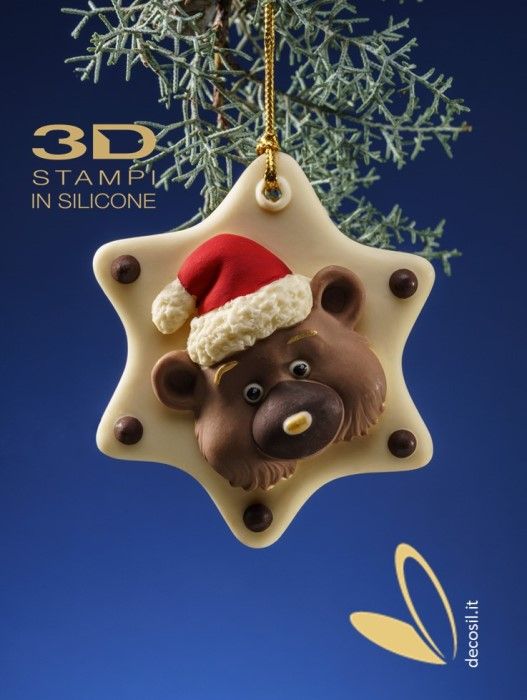 molde de chocolate Ornamento de Teddy Bear