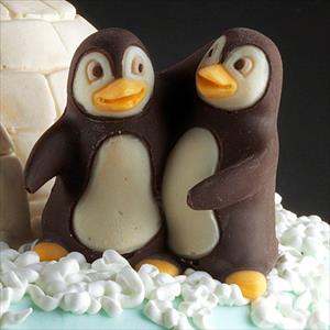 Pingüinos en Pareja moldes animales para chocolate