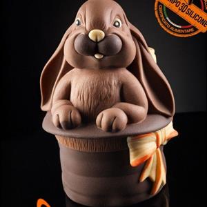 Conejo en el Sombrero Mágico Molde LINEAGUSCIO Huevo de Pascua