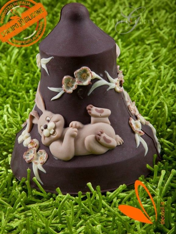 Conejitos Molde LINEAGUSCIO Campana de Pascua Conejitos Molde LINEAGUSCIO Campana de Pascua