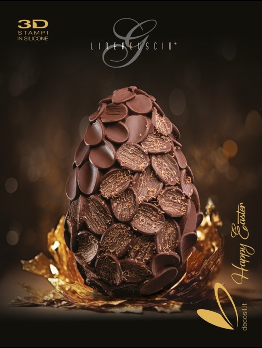 Copos de Chocolate Huevo de Pascua Molde LINEAGUSCIO Copos de Chocolate Huevo de Pascua Molde LINEAGUSCIO