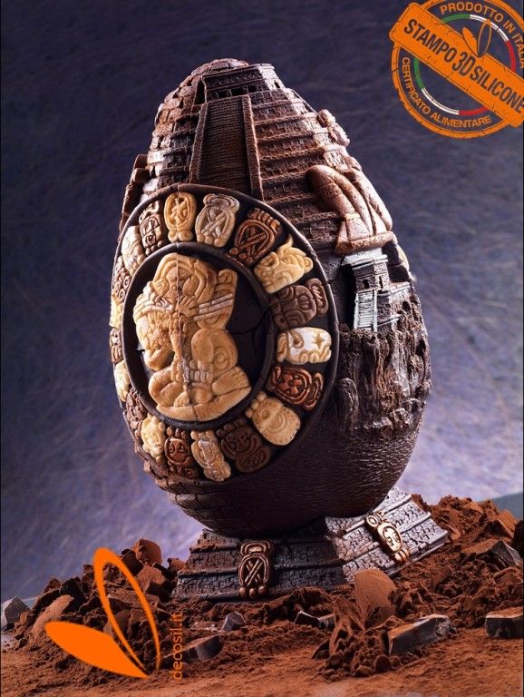 Molde para Huevo de Pascua Grande Maya