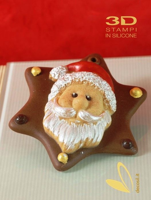 Ornamento Papá Noel molde de chocolate