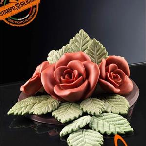 Molde Hojas de Rosa