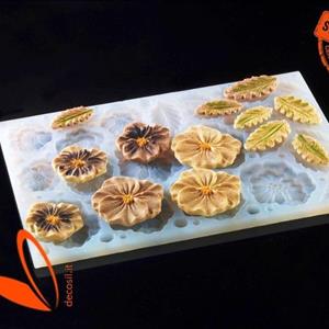 Molde Pansé y Hojas grandes y pequeñas