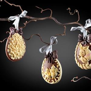 Molde Colgante de Pascua con Flores
