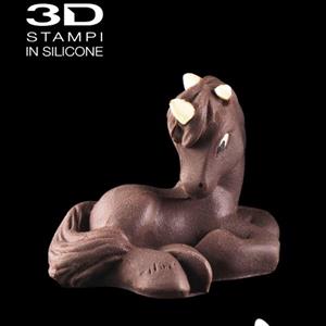 Bebé Unicornio pequeño sentado molde de silicona