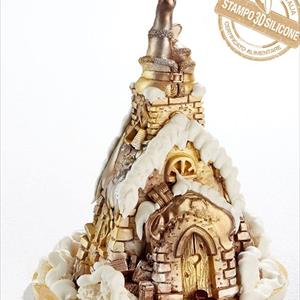 Pino de Navidad Papá Noel en la chimenea Molde LINEAGUSCIO