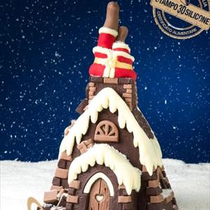 Pino de Navidad Papá Noel en la chimenea Molde LINEAGUSCIO