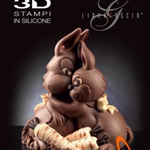 Dulce Abrazo Conejos Molde LINEAGUSCIO Campana de Pascua