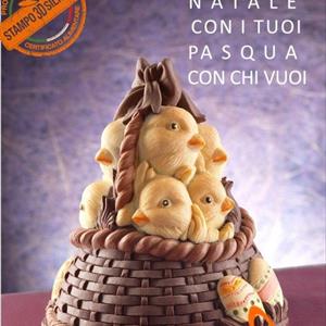 Cesta de Pulluelos Molde LINEAGUSCIO Campana de Pascua
