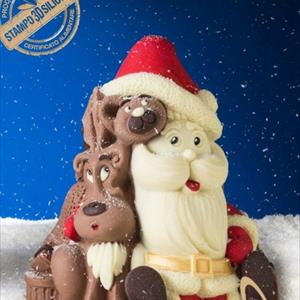 Molde Campana Santa Claus con Oso y Reno