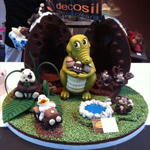 Cocodrilo Molde LINEAGUSCIO Huevo grande de Pascua
