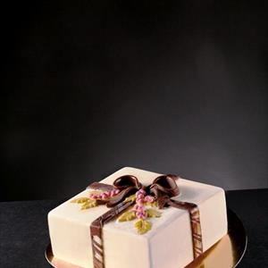 Torta con adorno Moño y Baya de Acebo