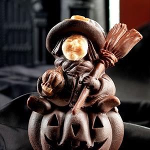 Molde de Silicona  Bruja sobre calabaza