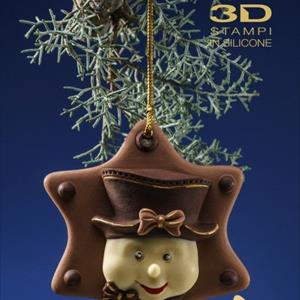 Ornamento Muñeco de Nieve molde de chocolate