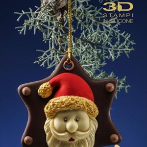 Ornamento Papá Noel molde de chocolate