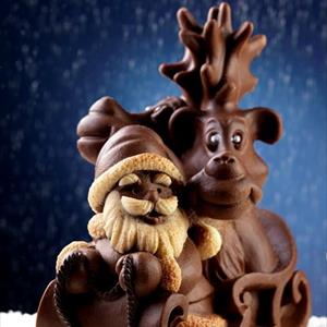 Molde Los Renos Navideños y el trineo de Papá Noel