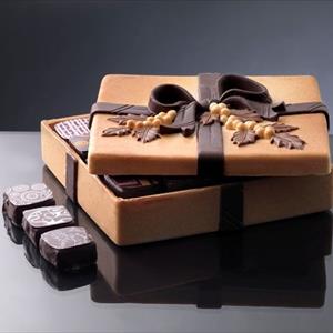 molde Caja cuadrada con adornos de Navidad