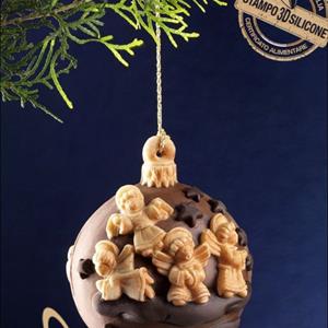 Molde Bola de Navidad Angels