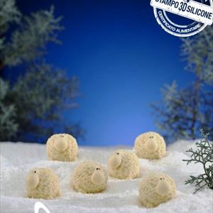 Grandes Ovejas Graciosas molde de silicona