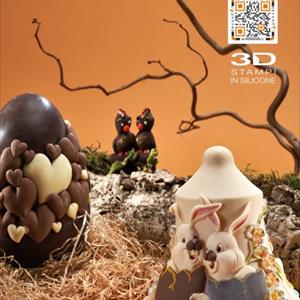 Conejitos Molde LINEAGUSCIO Campana de Pascua