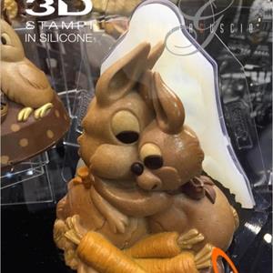 Dulce Abrazo Conejos Molde LINEAGUSCIO Campana de Pascua