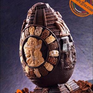 Molde para Huevo de Pascua Grande Maya
