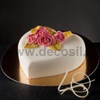Torte Gelato Cuore di Rose con decori 3D Step by Step